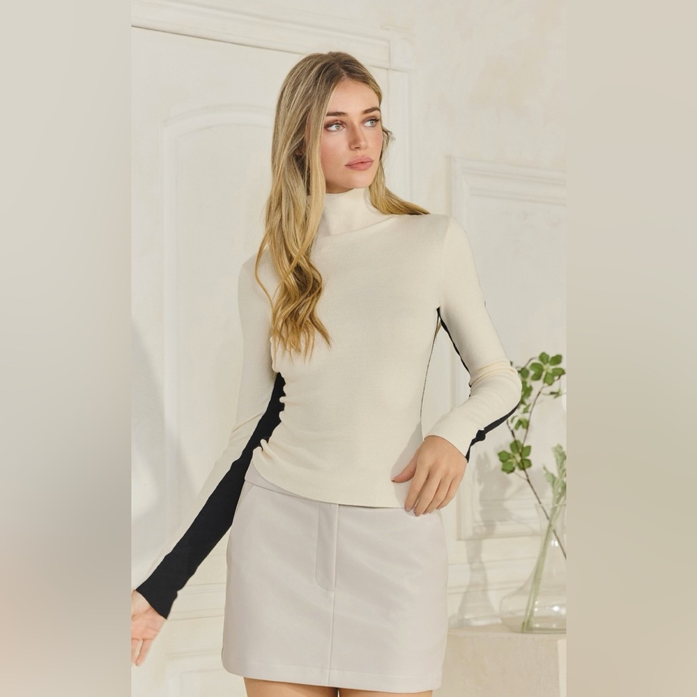 Honey Mango reversible turtleneck